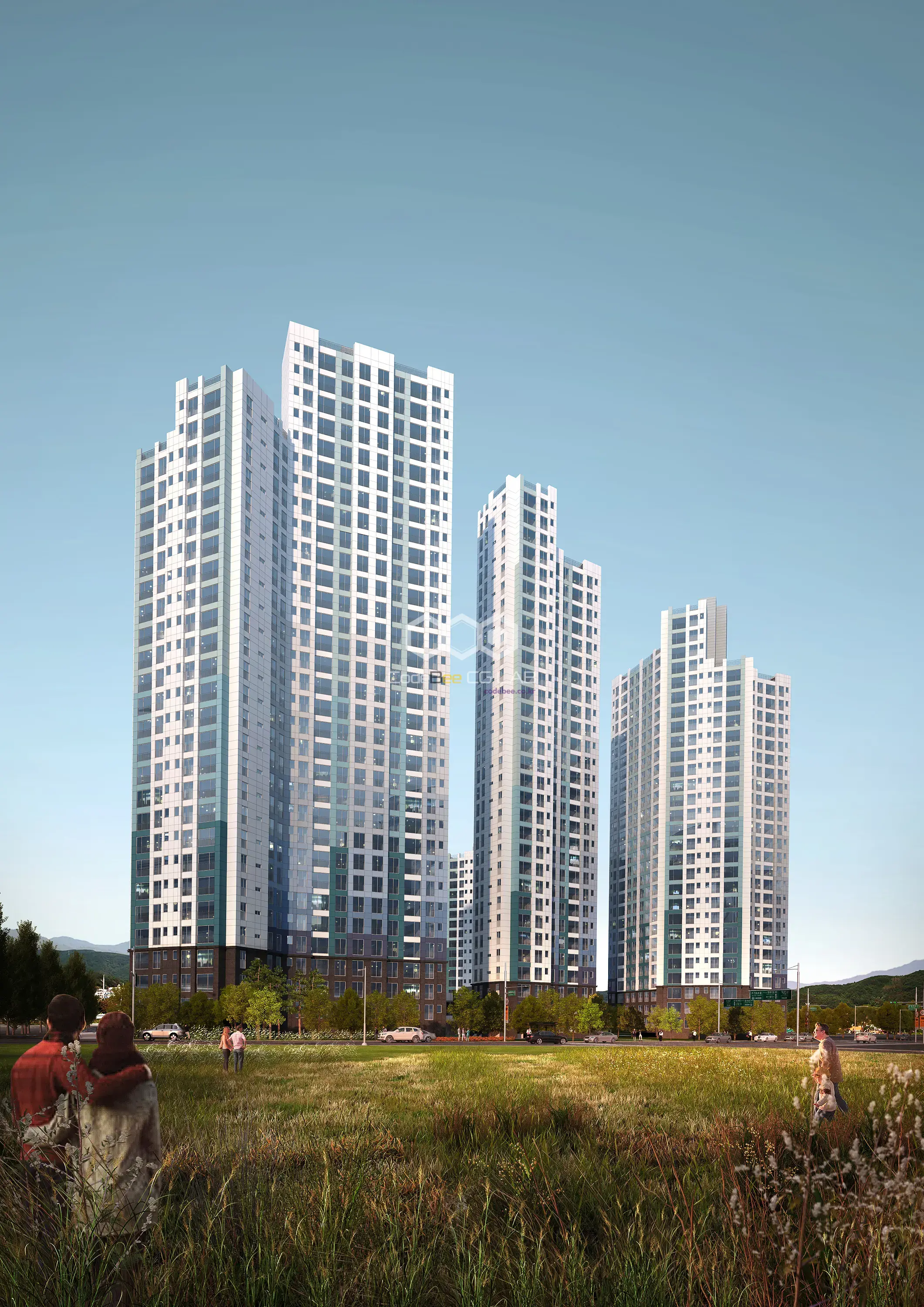 포항 오천리 뉴스테이 공동주택 외관 투시도