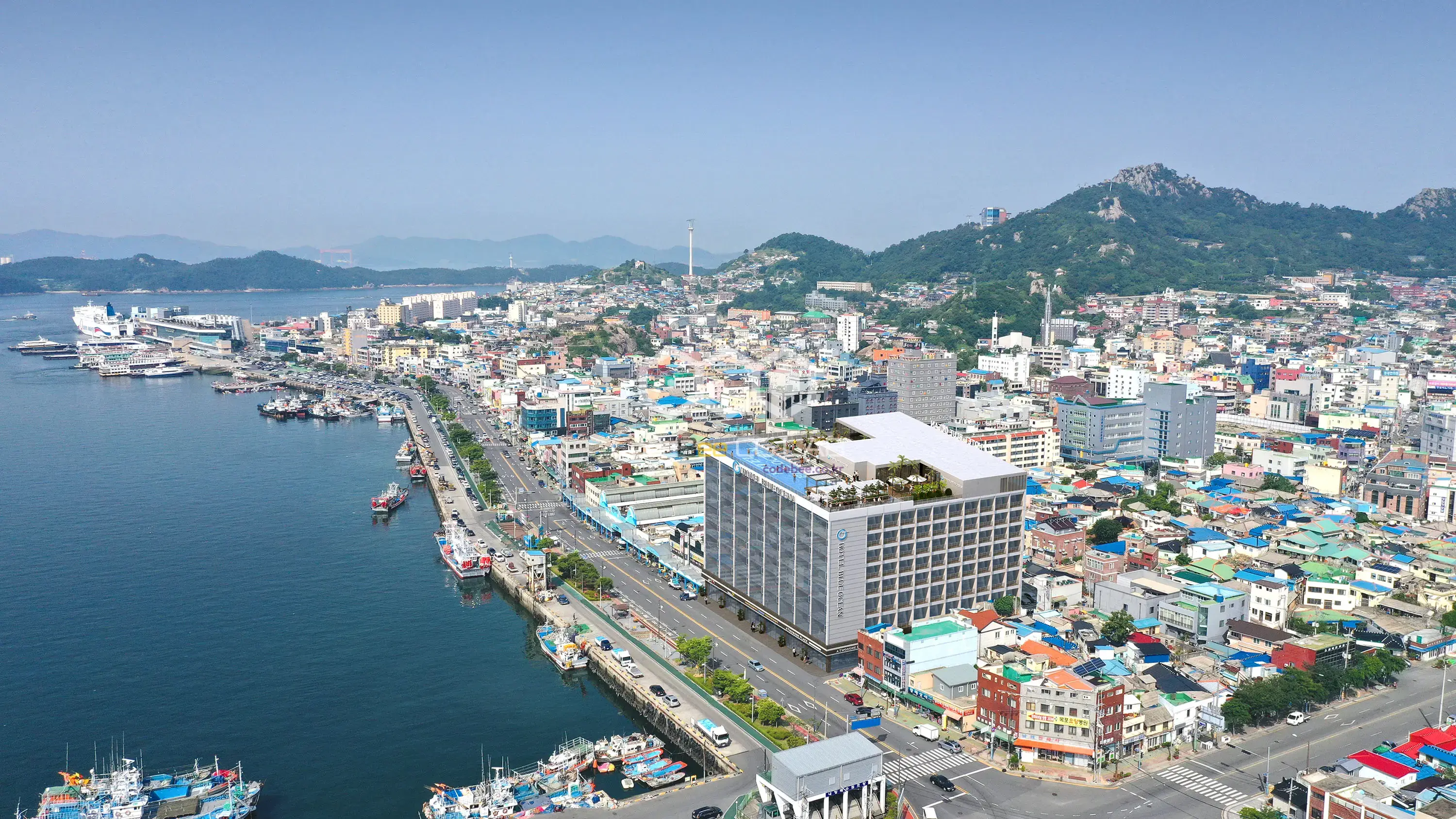 목포 호텔 블루오션 항공 합성 조감도